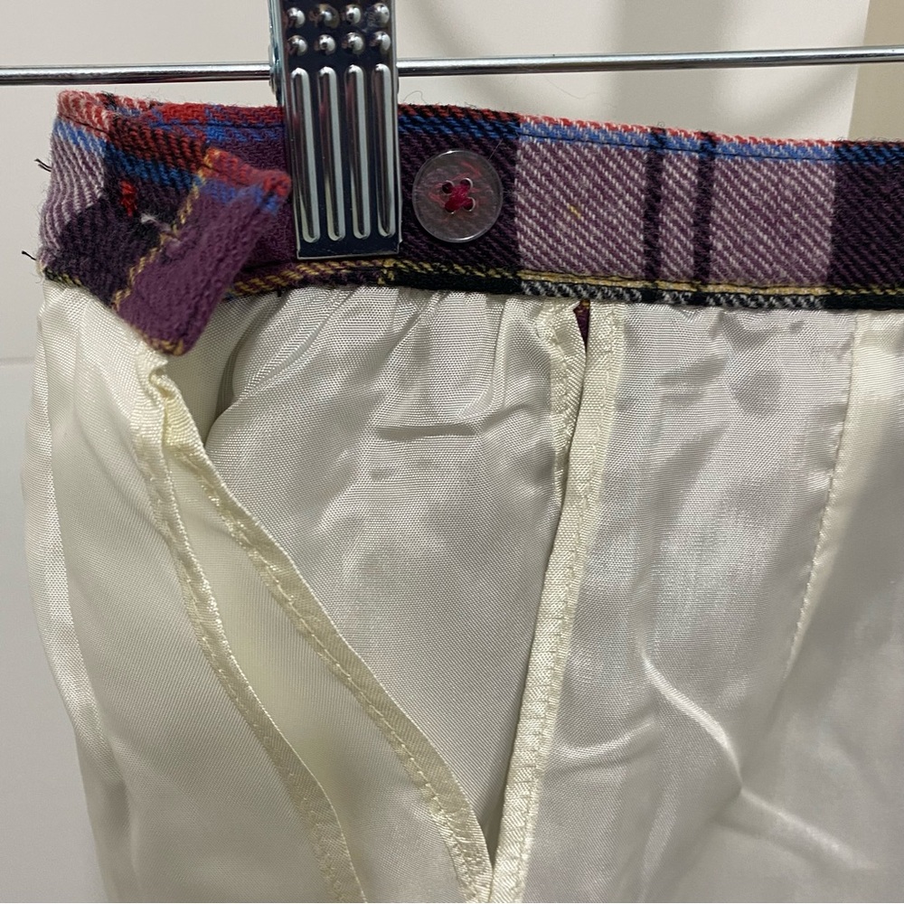VTG Pendleton Authentic Dress Culloden Tartan Plaid Wool Skirt Purple Sz 12 - Picture 11 of 13